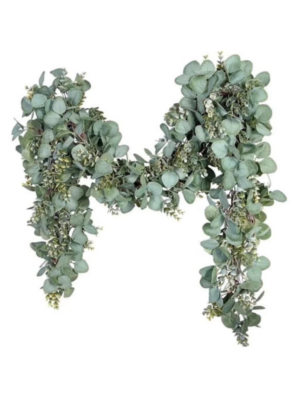 Eucalyptus Garland 6.56 Ft Lush Silver Dollar Eucalyptus Leaves Boxwood